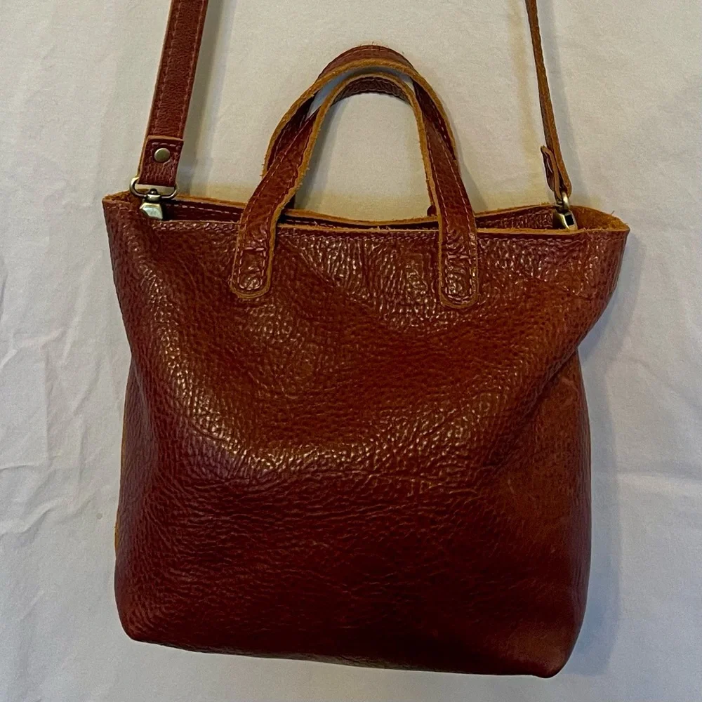 Portland Leather Crossbody Mini in Nutmeg with Leather Tassel - Picture 11 of 13